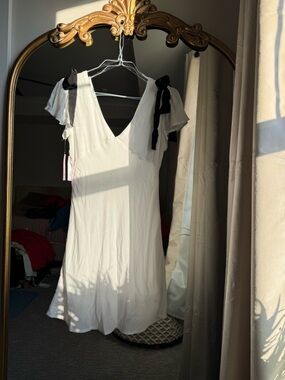 wild fable White Mini Dress with Black Tie Straps- NWT